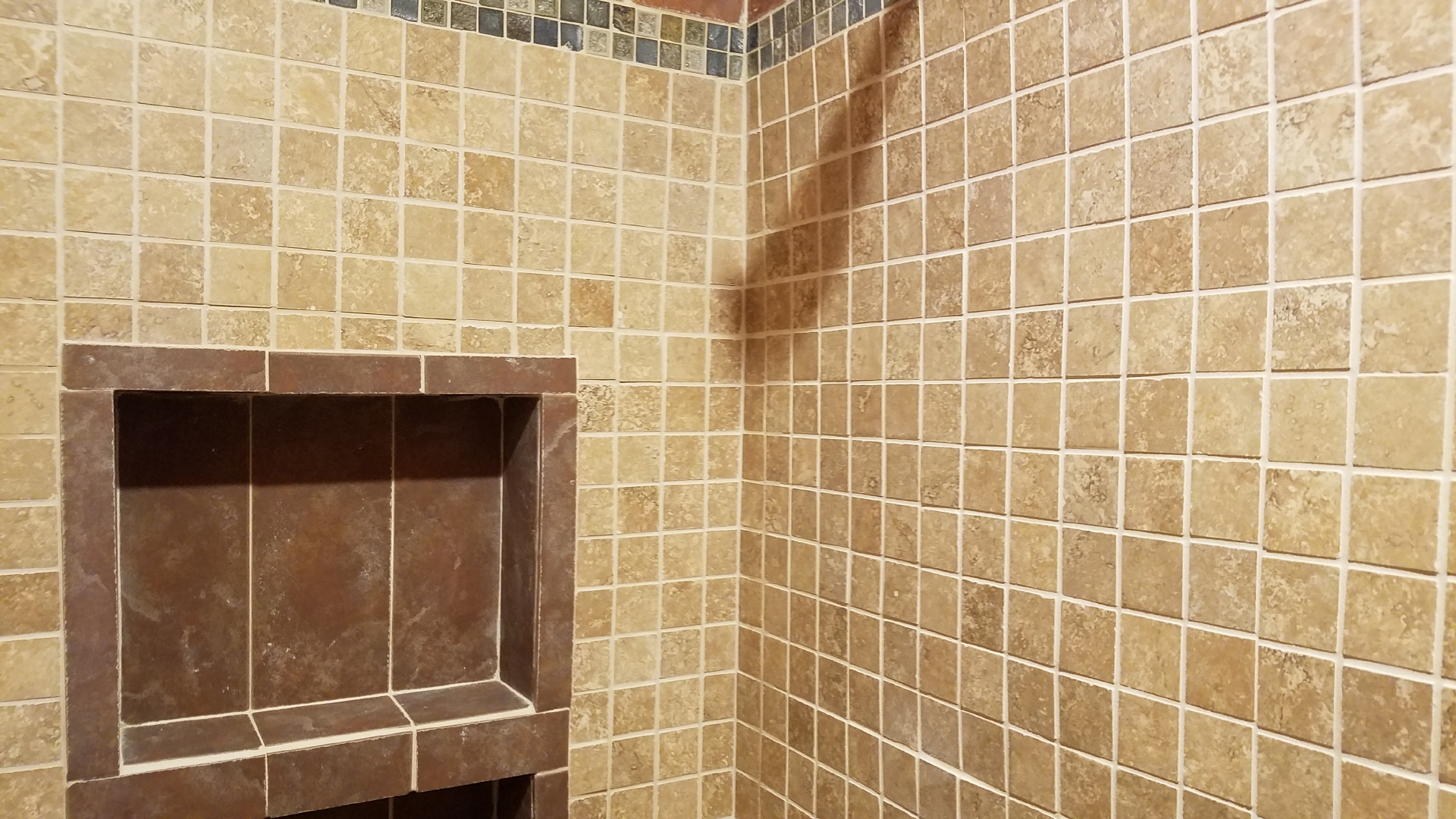 December 28, 2018: Grout applied